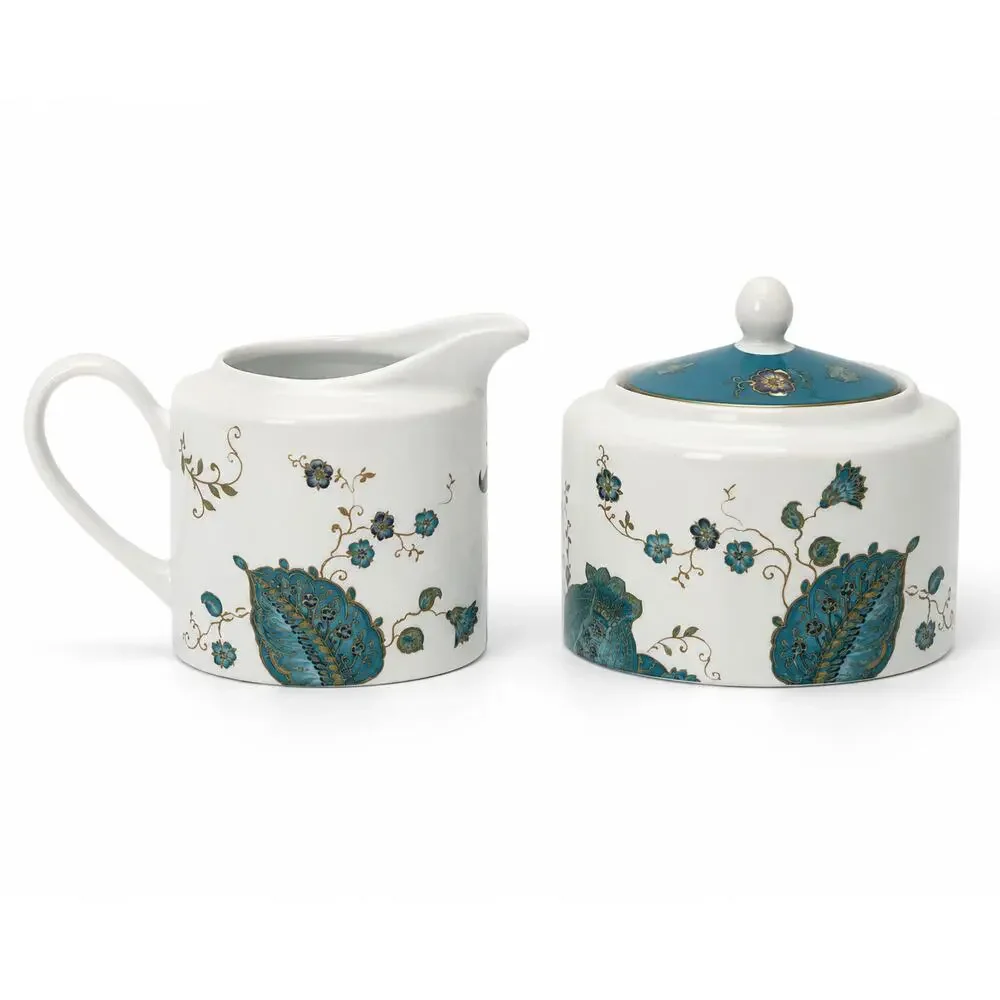 222 Fifth Eliza Teal Creamer & Sugar Bowl Set